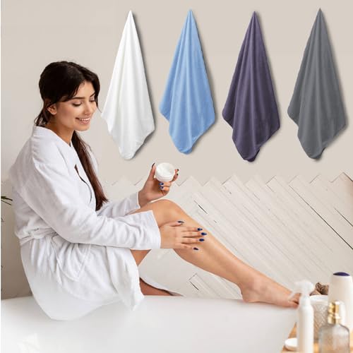 4 Pack Large Bath Towels Set 35×70 Black Oversized Bath Sheet Chair Towels, 600 GSM Ultra Soft & Absorbent Towels for Bathroom, Quick Dry Towel for Gym Hotel Camp Pool - Image 7