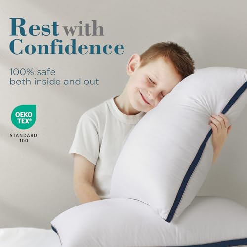 viewstar Bed Pillows King Size Set of 2, Hotel Quality, Down Alternative Big Pillow for Back, Stomach or Side Sleepers, Firm - Image 7