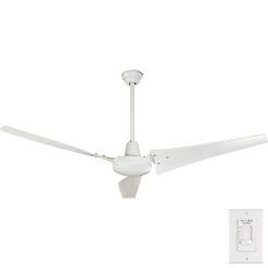 Hampton Bay Industrial 60 Ceiling Fan – White