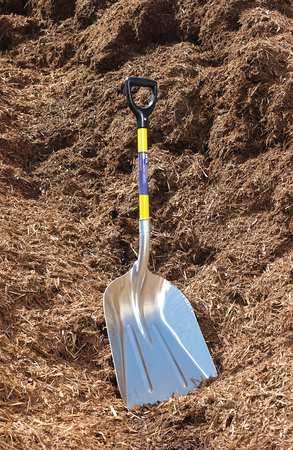 Westward 3yu77 Grain Scoop,26-1/4 in. Handle,Aluminum, Yellow - Image 2
