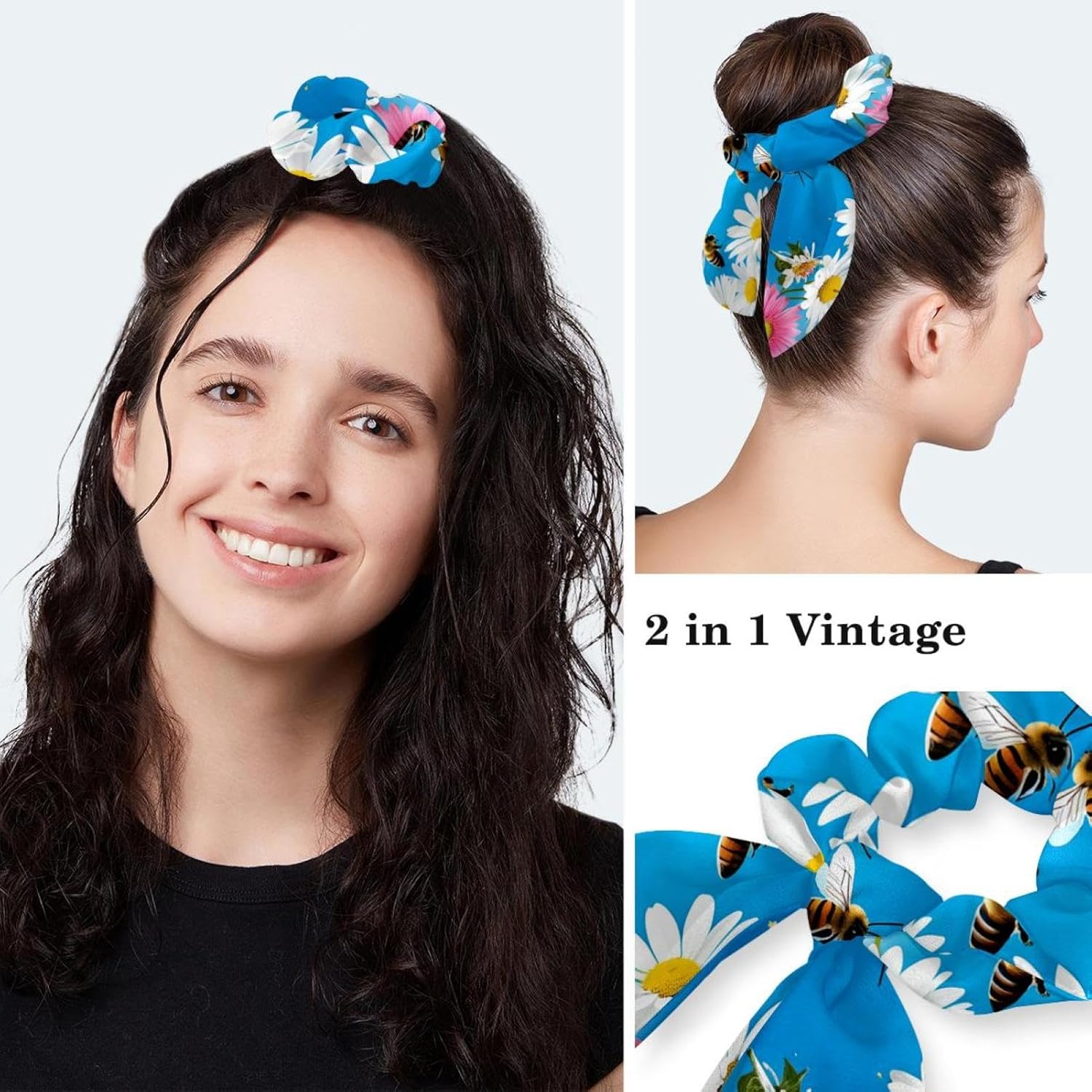 Scrub Surgical Hat,Cycling Hat with Buttons and Cotton Sweatband,Peach Blossom Spring Butterfly - Image 5