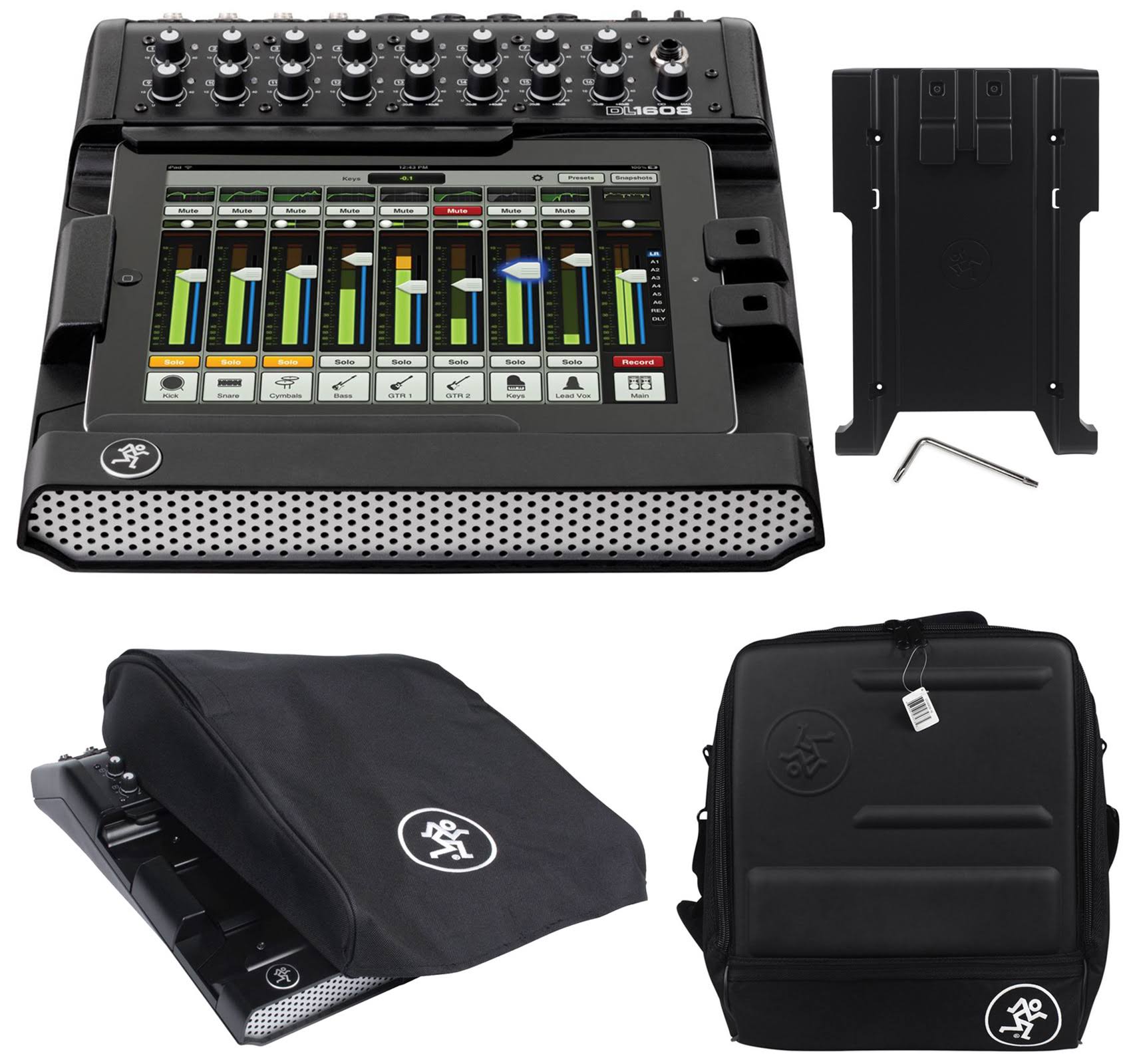 Mackie DL1608 Lightning 16-Ch. Mixer w/lPad Control+Bag+iPad Tray Kit+ - Image 2