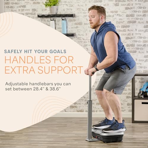 Lifepro TrimLite Vibration Plate Exercise Machine with Handlebars ?C Whole Body Vibration Machine, Ideal Lymphatic Drainage Massager ?C 99 Speed Levels, Bluetooth Speaker, Resistance Bands & Remote - Image 5