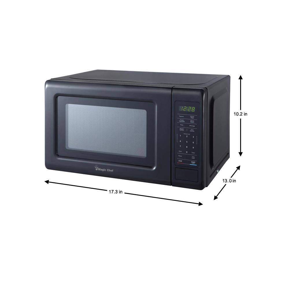 Magic Chef 0.7 Cu. ft. Countertop Microwave (Black with Gray Cavity) - Image 3
