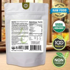 Alternative view of 16 oz Organic Almond Flour Powdered Gluten Free Low Glycemic Non-GMO by Divine Organics