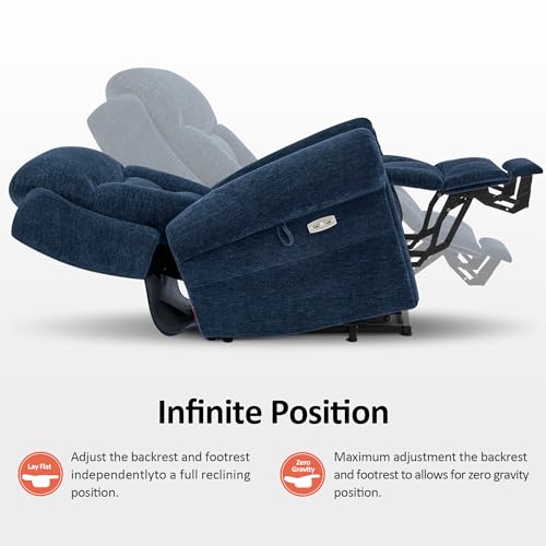 MCombo Triple Motor Power Lift Recliner Chair with Massage and Lumbar&seat Heating, Rolled Arms, Adjustable Headrest for Elderly People, Fabric 7888 (Coffee, Medium) - Image 17