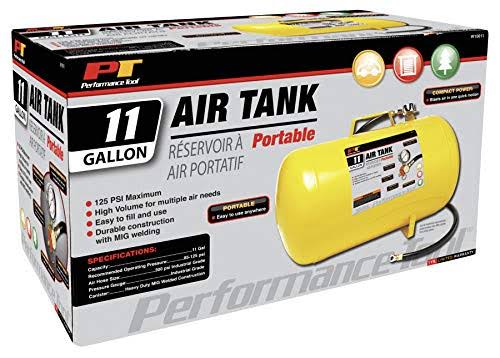 Performance Tool W10011 Hi-Viz 11-Gallon Horizontal Portable Air Tank with Tire - Image 4