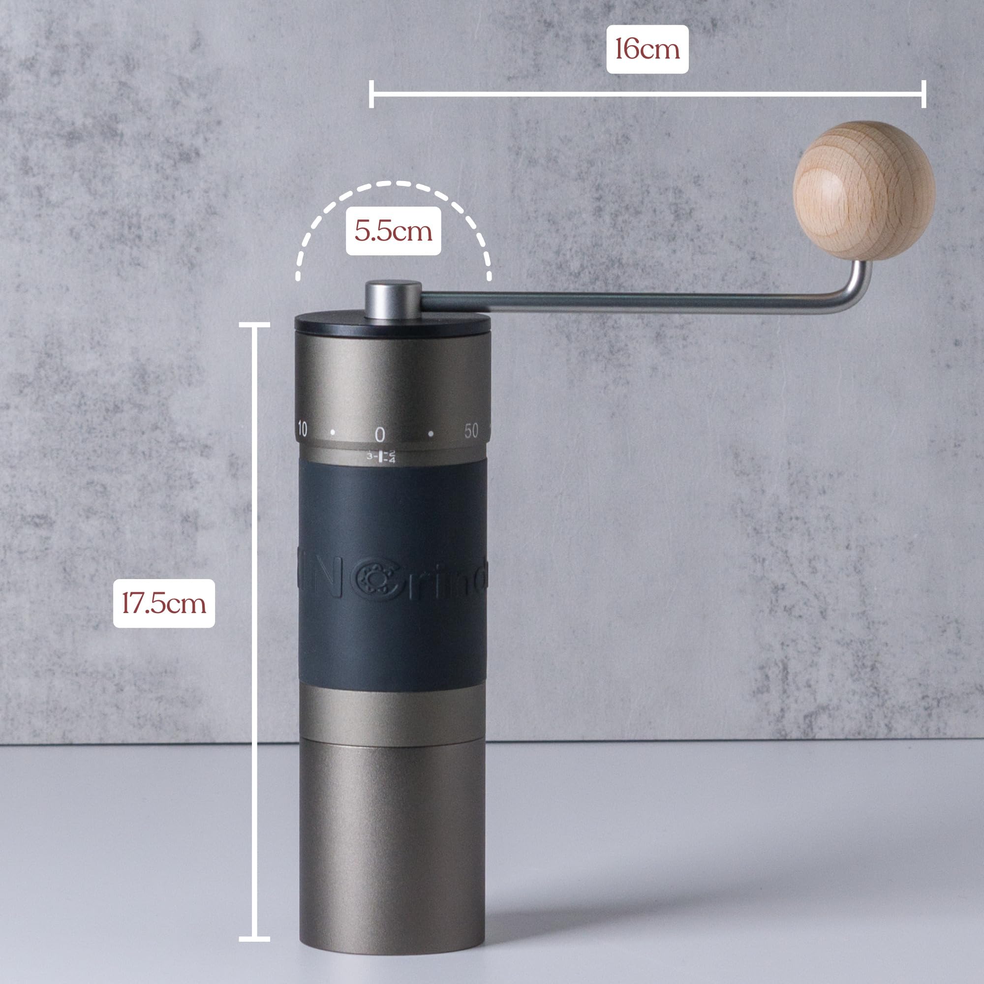 KINGrinder K6 Manual Hand Coffee Grinder with Straight Handle - Image 11