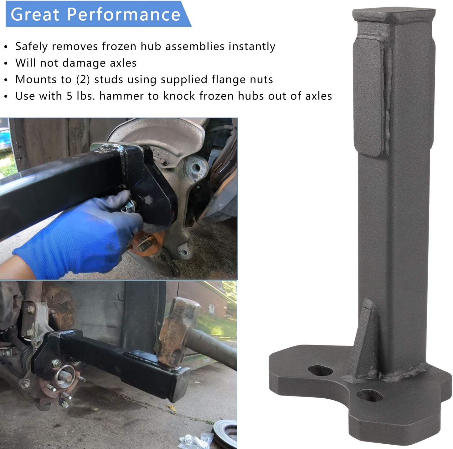 8629 Universal Wheel Hub Removal Tool Replace for ATD Tools, Compatible with All Axle Bolt Hubs (5, 6 and 8 Lug Hubs). - Image 2