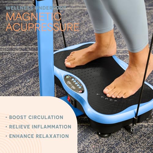 Lifepro TrimLite Vibration Plate Exercise Machine with Handlebars ?C Whole Body Vibration Machine, Ideal Lymphatic Drainage Massager ?C 99 Speed Levels, Bluetooth Speaker, Resistance Bands & Remote - Image 12
