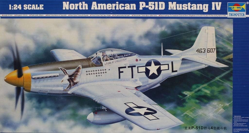 Trumpeter 1:24 North American P-51 D Mustang IV Plastic Model Kit #02401