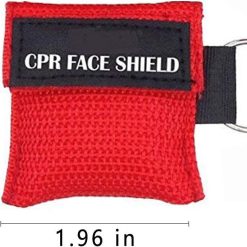 Alternative view of 100pcs CPR Face Shield Mask Keychain Keyring Emergency Kit CPR Face Shields for First Aid or CPR Training (Red-100)