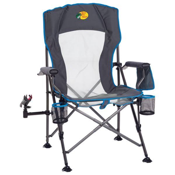 Bass Pro Shops Lunker Lounger Fishing Chair – Gray/Blue
