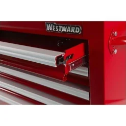 Alternative view of Westward 15-1/2×22 Side Cabinet, 7 Drawers, Red, 32H864