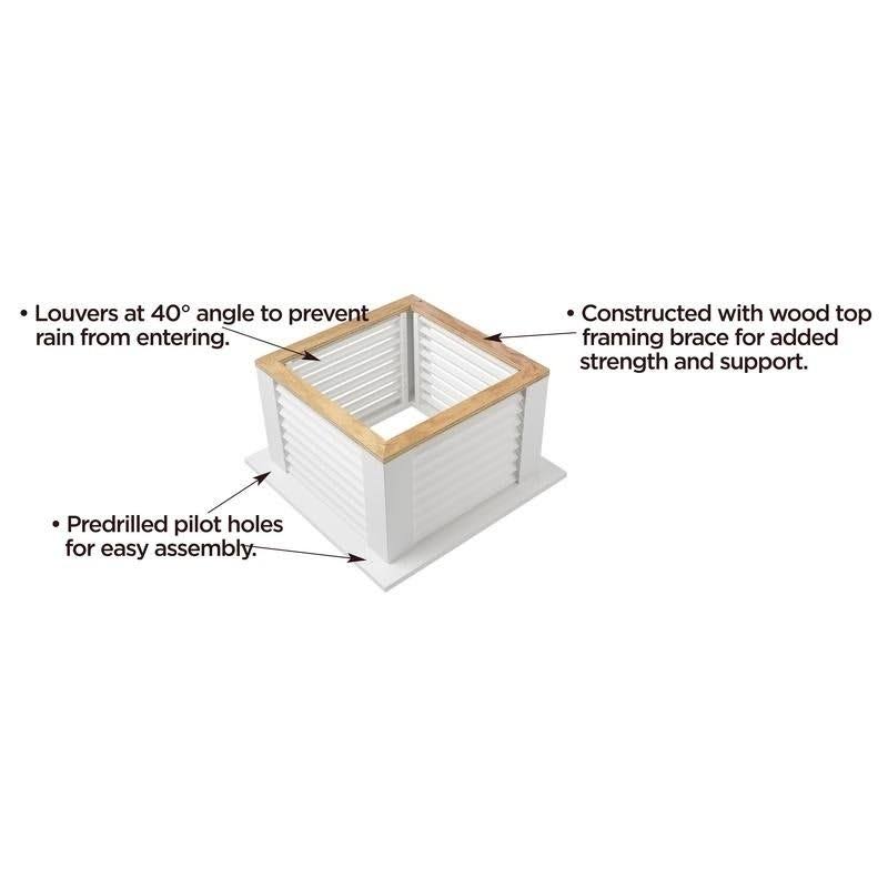 Good Directions Manchester 18 in. x 18 in. x 40 in. Square Vinyl Cupola with Rooster Weathervane - Image 4