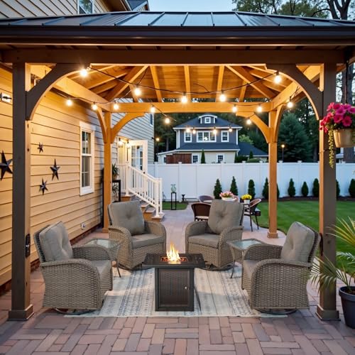 Patio Wicker Chairs Swivel Rocker – Outdoor Swivel Rocking Chairs Set of 2 with Rattan Side Table, Patio Swivel Glider Chair 3 Piece Patio Furniture Sets for Deck Porch Pool Brown/Blue - Image 139