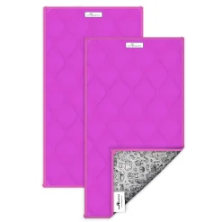 Alternative view of 2ct Paw Inspired Guinea Pig Cage Liners | Washable Fleece Bedding or Small Animal Bed Mat for Guinea Pigs, Ferrets, Rabbits, Hamsters | Absorbent Pee Pad with Waterproof Bottom (C&C 2X1, Pink)