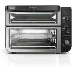 Restored Ninja DCT401 12-in-1 Double Oven with FlexDoor (Refurbished)