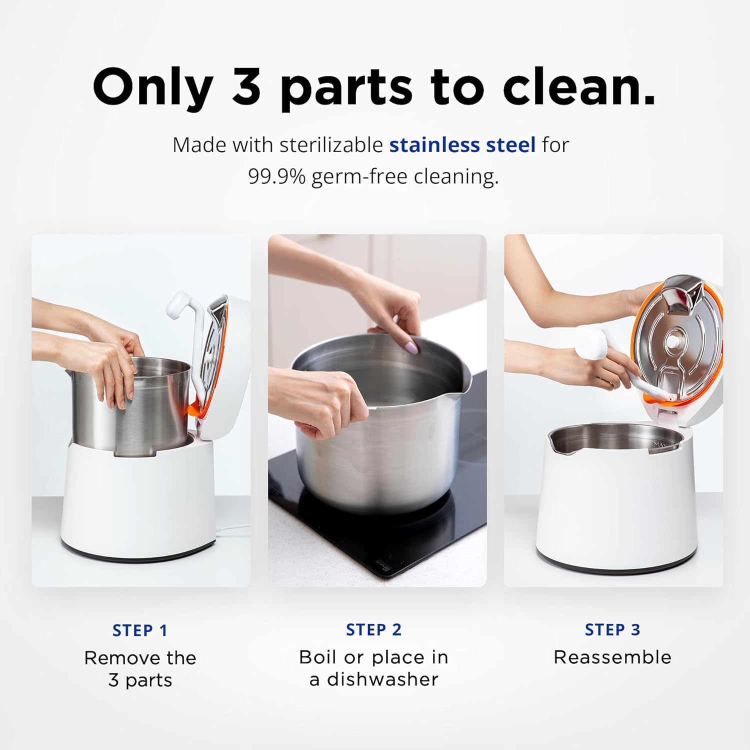 Carepod 31S Stainless Steel Humidifier, 1Gal/4L, Quiet, Filter-Free - Image 3