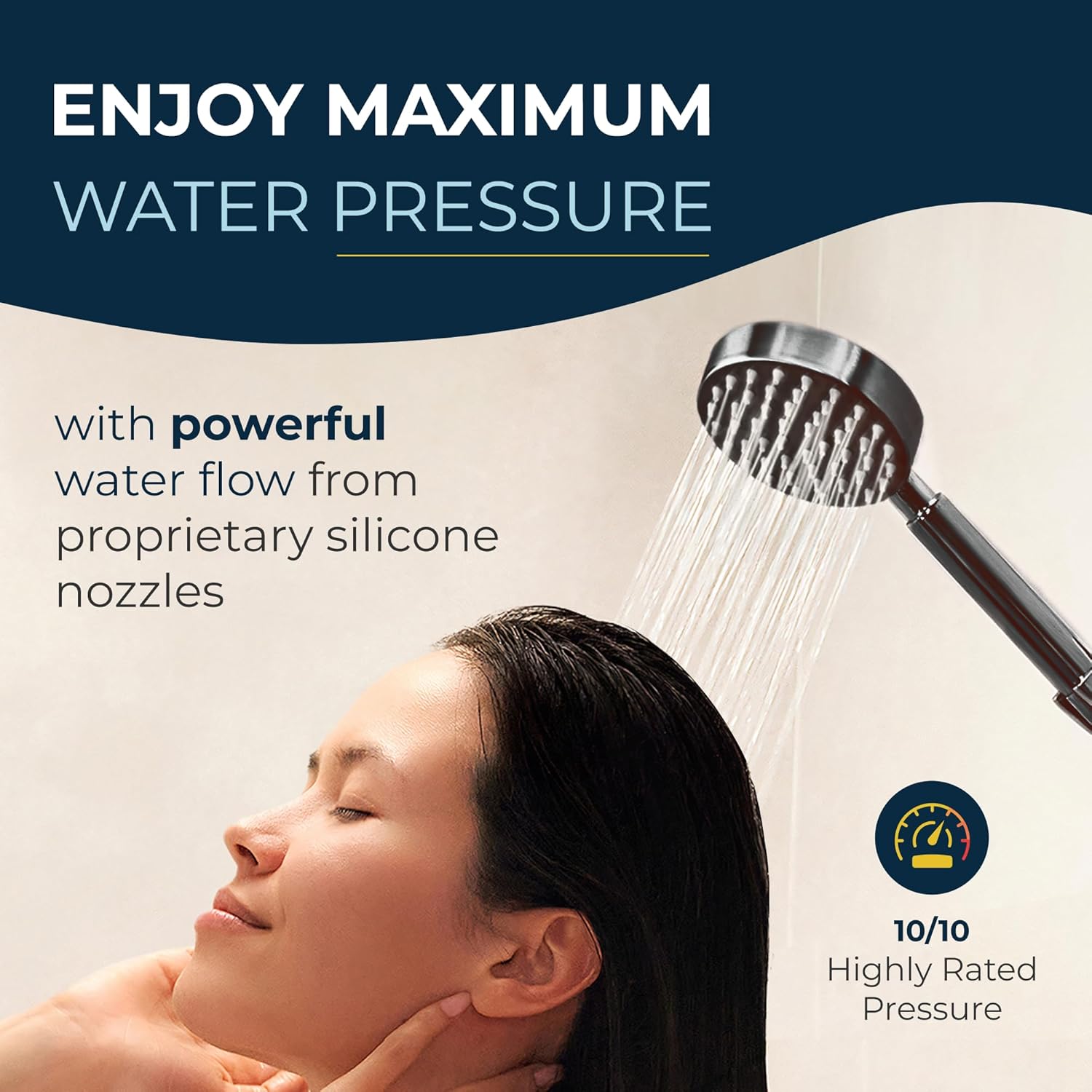 HammerHead Showers? Solid Metal LOW FLOW Handheld Shower Head with Hose and Brass Holder – OIL RUBBED BRONZE ?C Water Saving 1.75 GPM Detachable Shower Head – Adjustable Shower Wand Bracket & 6ft Hose - Image 17