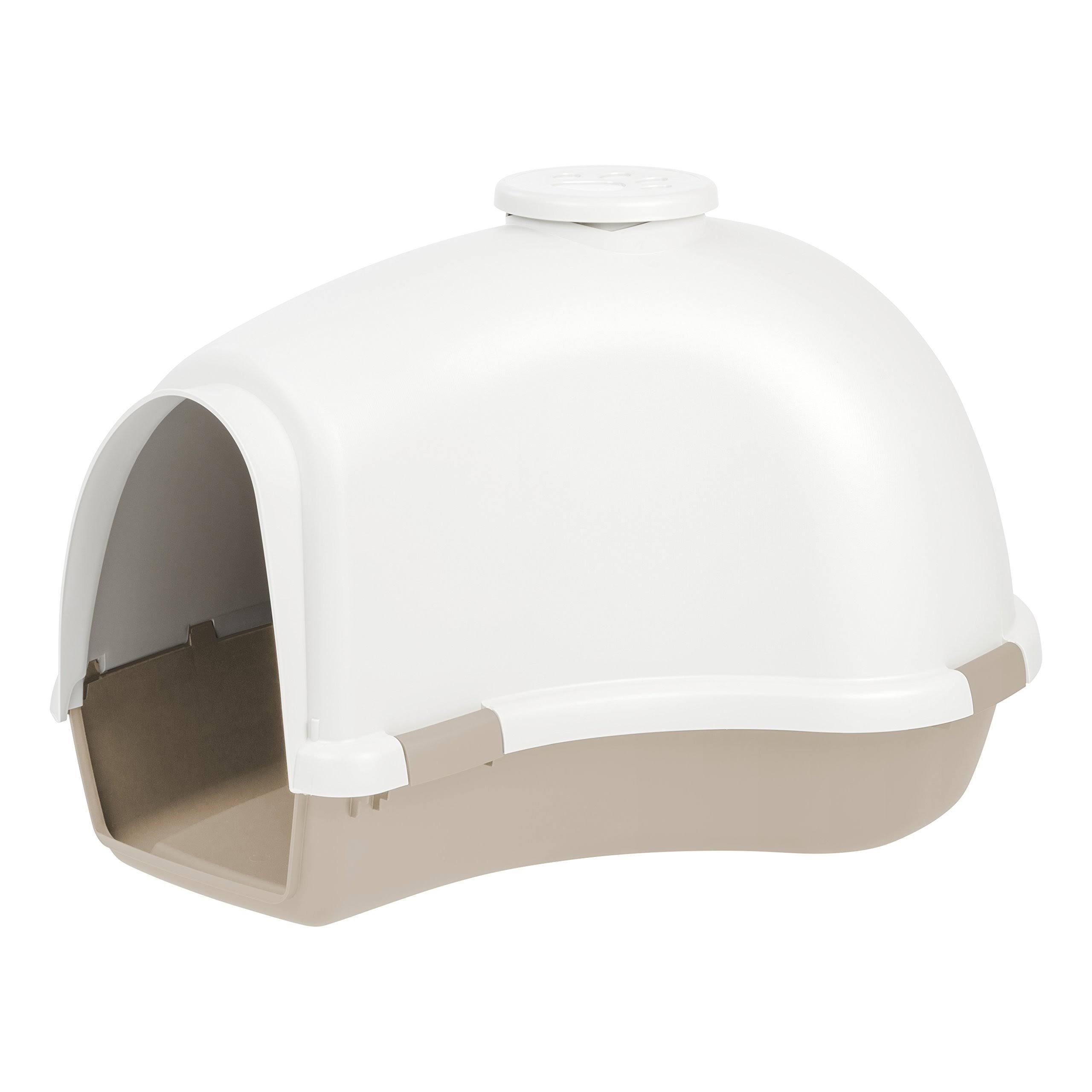 Iris Large Igloo Shaped Dog House, white/almond