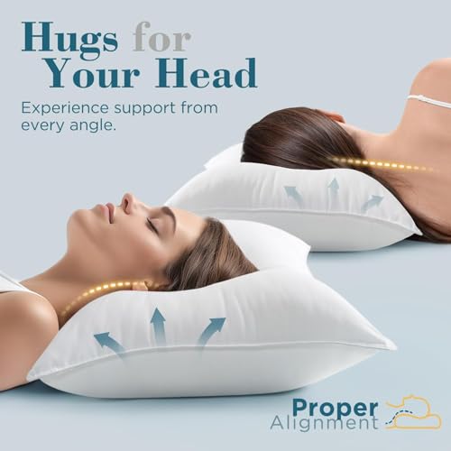 viewstar Bed Pillows King Size Set of 2, Hotel Quality, Down Alternative Big Pillow for Back, Stomach or Side Sleepers, Firm - Image 46