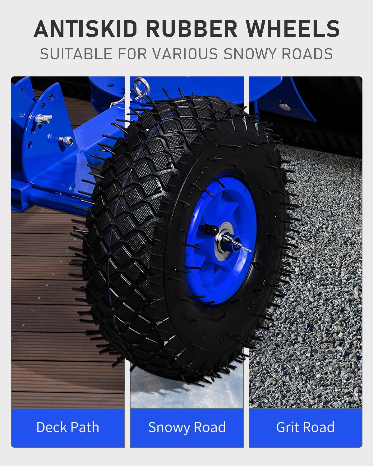Outvita Snow Shovel with Wheels, 29 Wide 18 Long Snow Plow Shovel Angle & Height Adjustable Padded Handle Efficient Snow Clean Tool for Driveway or Pavement (Yellow) - Image 23