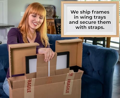 40×20 Contemporary Black Wood Picture Panoramic Frame – Picture Frame Includes UV Acrylic, Foam Board Backing, & Hanging Hardware! Panoramic Poster Frame - Image 4