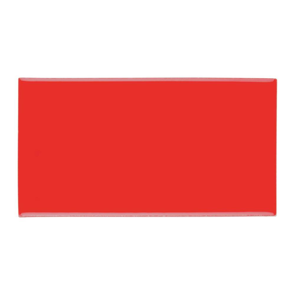 Daltile Restore 3 in. x 6 in. Glazed Ceramic Red Subway Tile (12.5 Sq. ft / CASE)
