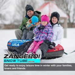 Alternative view of Snow Tube Snow Tubes Heavy Duty Snow Tube for Kids Adult Snow Tube 45inch, Snow Sled Sledding Tube, Inflatable Snow Tube for Kids Snow Tubes for Sledding Towable Double Rubber Snow Tube with Cover