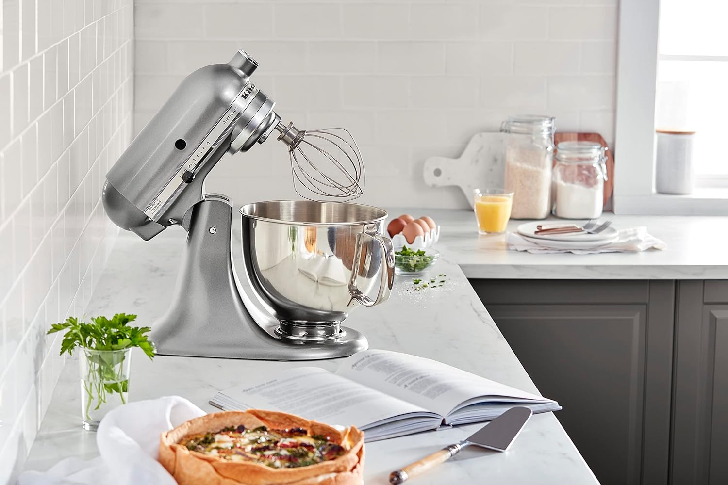 KitchenAid Artisan Series 5 Quart Tilt Head Stand Mixer with Pouring Shield KSM150PS, Cast Iron - Image 54