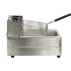Alternative view of 1600W Electric Deep Fryer, Stainless Steel Countertop Fryer Large Capacity, Thickening Multi-functional Fryer Commercial Single-chamber 2.5 Gallon