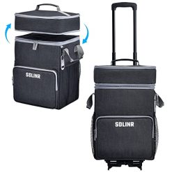 72-Can Large Rolling Cooler, Leakproof Insulated Soft Cooler Bag with Wheels and Handle Collapsible for Beach Camping Patio Travel Outdoor