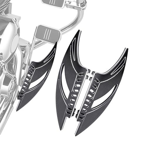 Passenger Floorboards CNC Edge Cut Male Mount Foot Pegs Rear Footrest Pedal for Harley Touring Street Road King Glide Dyna Sportster Softail Chrome and Black