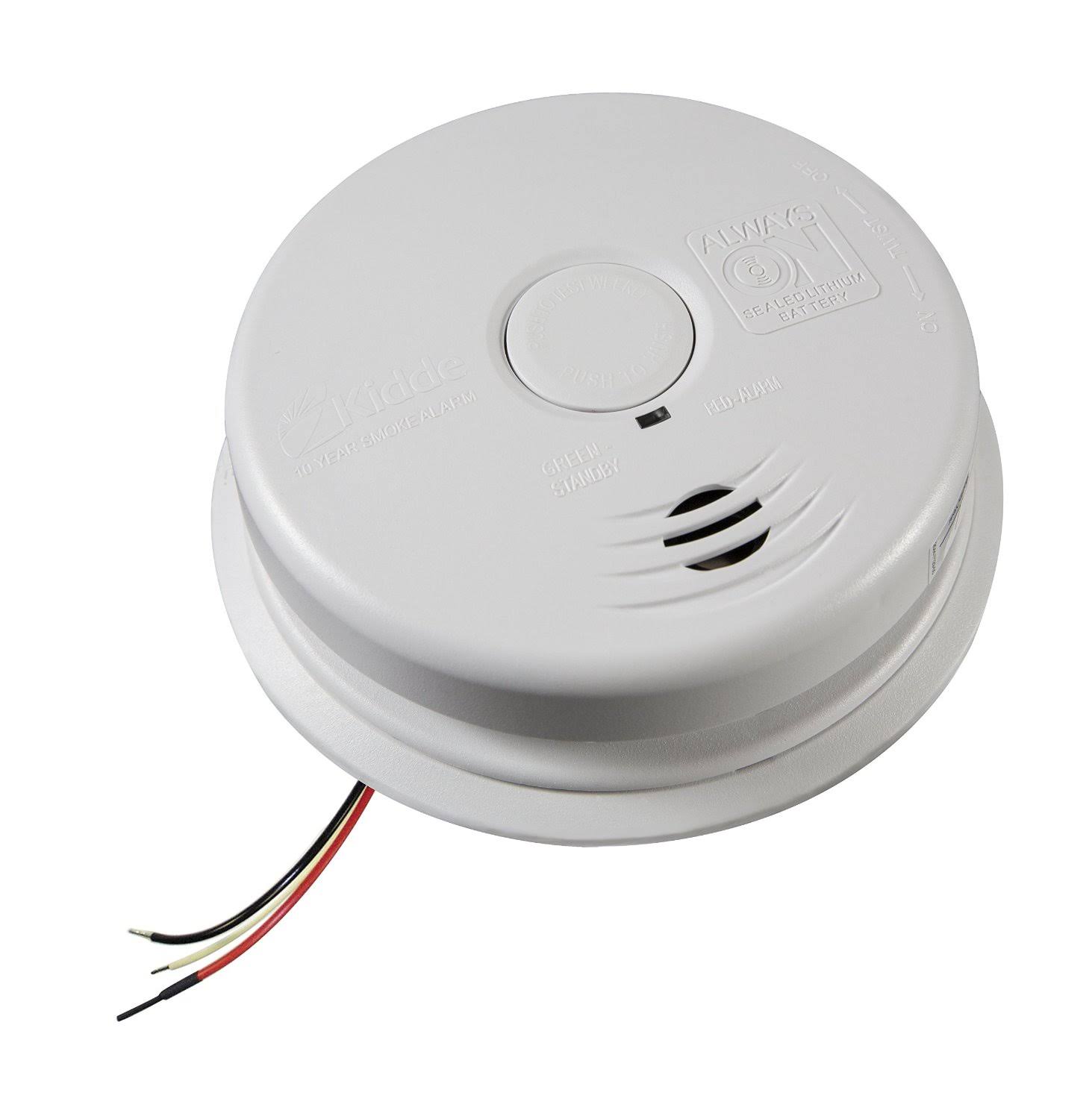 Kidde – i12010S – Worry-Free Hardwired Interconnect Smoke Alarm – Sealed Lithium Battery Backup