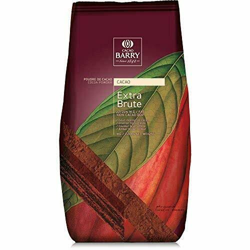 Cacao Barry Cocoa Powder 100% Cocoa Extra Brute 2.2 lb Pack of 2