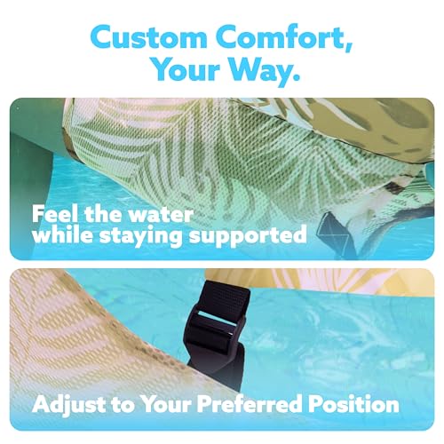Sloosh Pool Floats Chairs Adult,Inflatable Pool Lounge,Plant Pattern Floating Mat Hammock,Blow up Water Chairs Noodles rafts for Party Summer Water Beach Fun - Image 25