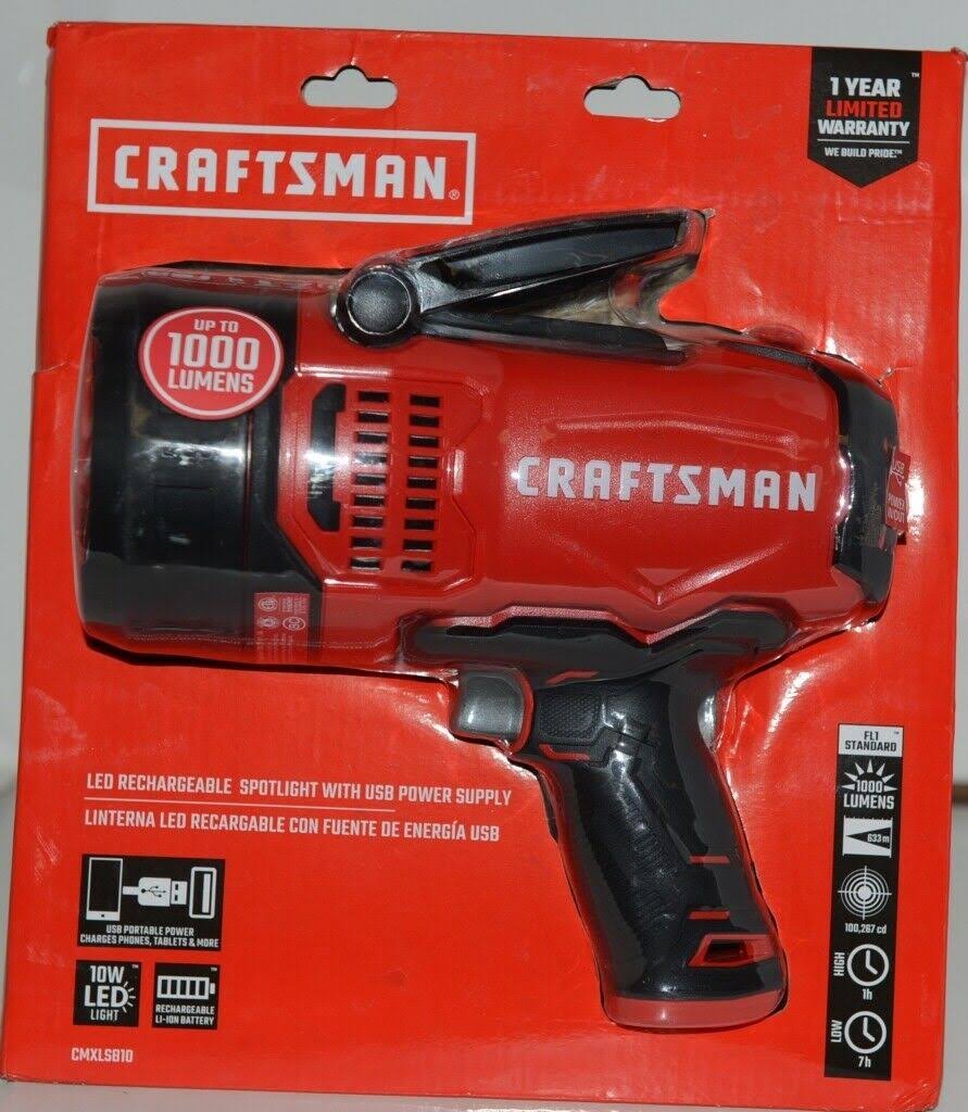 Craftsman 1000-Lumen LED Rechargeable Spotlight Flashlight Cmxlsb10 - Image 2