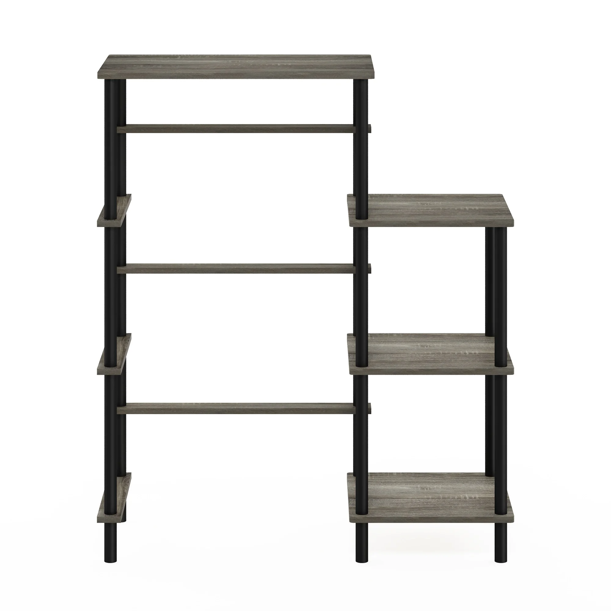 Furinno Turn-N-Tube Toolless Kitchen Storage Shelf Tall, French Oak Grey/Black - Image 3