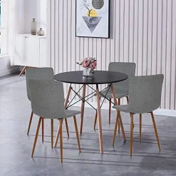 Alternative view of xrboomlife White Dining Table 31.5”u2013Small Round Modern Dining Room Table Kitchen Table Coffee Table – for 2 to 4 People