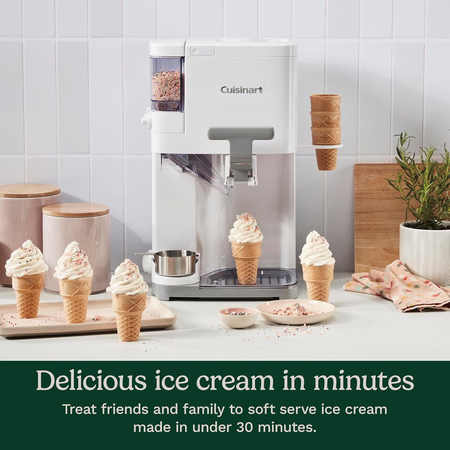 Cuisinart Soft Serve Ice Cream Machine- Mix It In Ice Cream Maker for Frozen Yogurt, Sorbet, Gelato, Drinks 1.5 Quart, White, ICE-48 - Image 12