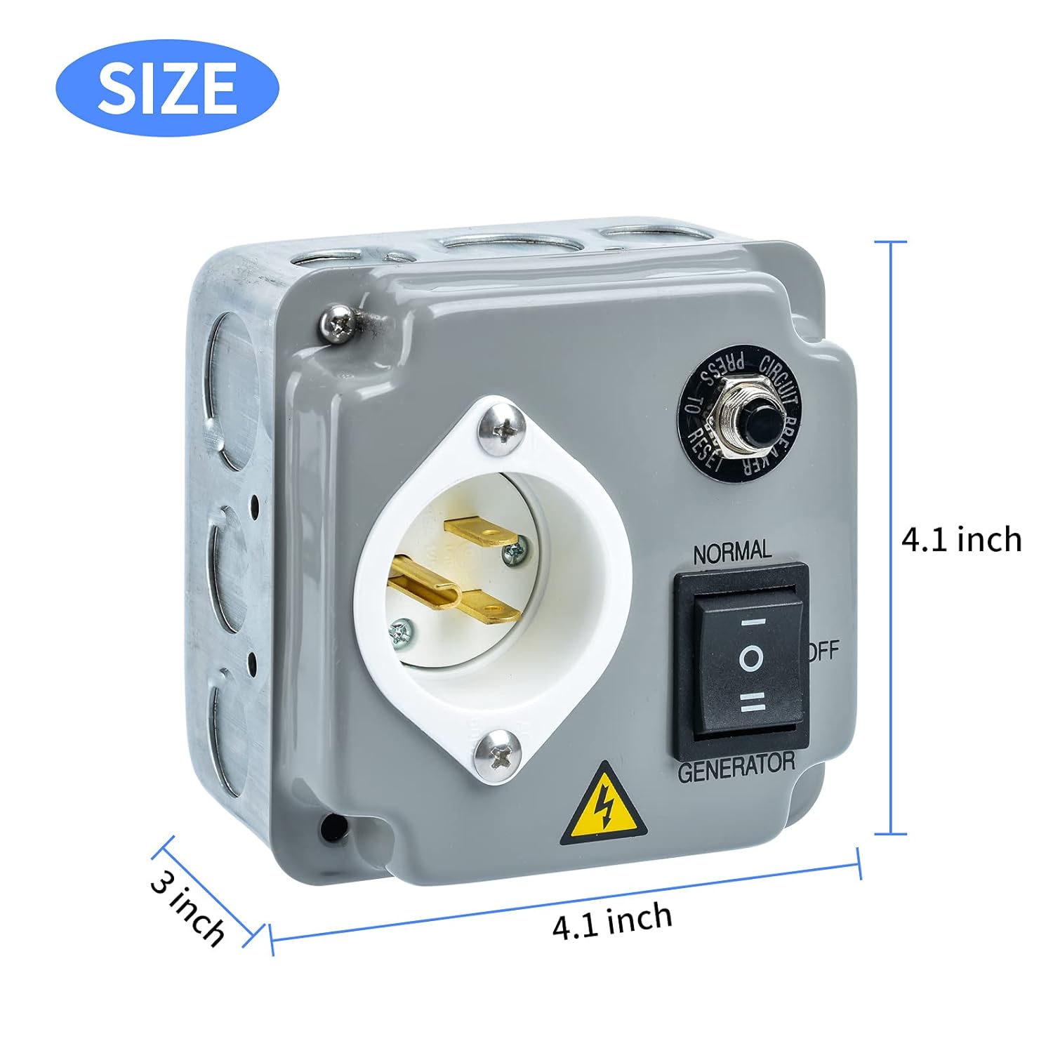 Outdoor Generator Transfer Switches, Briidea 15 Amp 120V Generator Manual Transfer Switch - Image 2