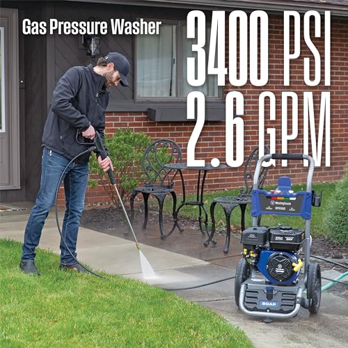 Westinghouse WPX3400 Gas Pressure Washer, 3400 PSI and 2.6 Max GPM, Onboard Soap Tank, Spray Gun and Wand, 5 Nozzle Set, for Cars/Fences/Driveways/Homes/Patios/Furniture - Image 12