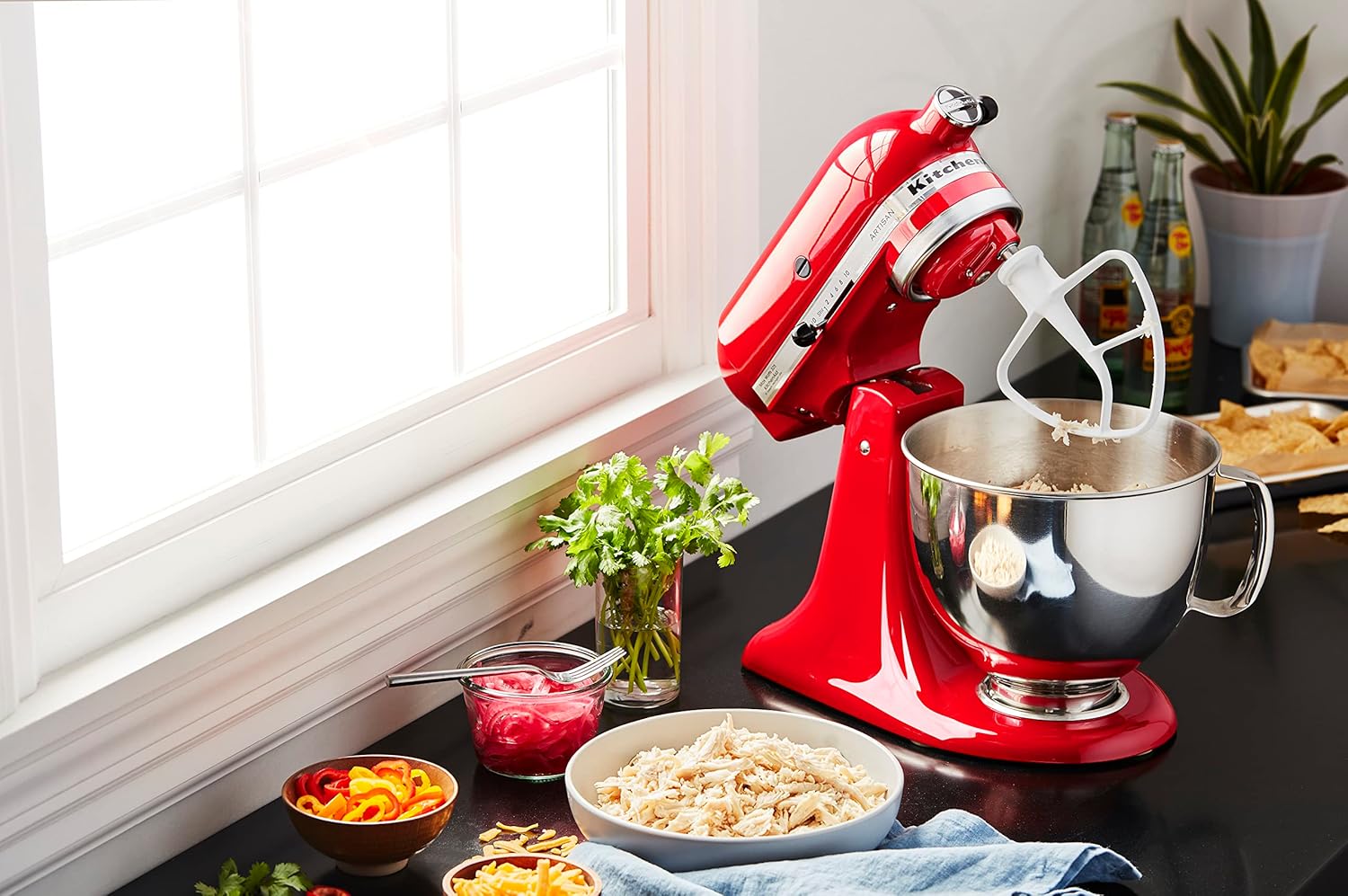 KitchenAid Artisan Series 5 Quart Tilt Head Stand Mixer with Pouring Shield KSM150PS, Cast Iron - Image 111