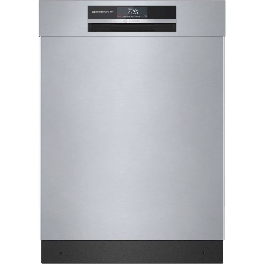 Bosch – 800 Series 24 Top Control Built-In Dishwasher with CrystalDry, Stainless Steel Tub, 3rd Rack, 42 dBa – Stainless steel