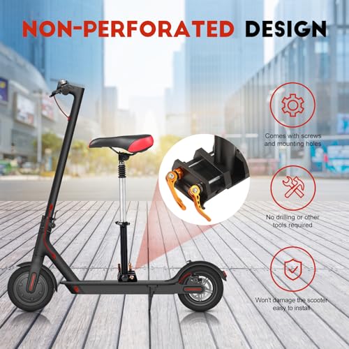 Gugxiom Electric Scooter Seat, Foldable and Adjustable Saddle Seat with Shock Absorption Foam Cushion Scooter Seat for Xiaomi M365 - Image 5