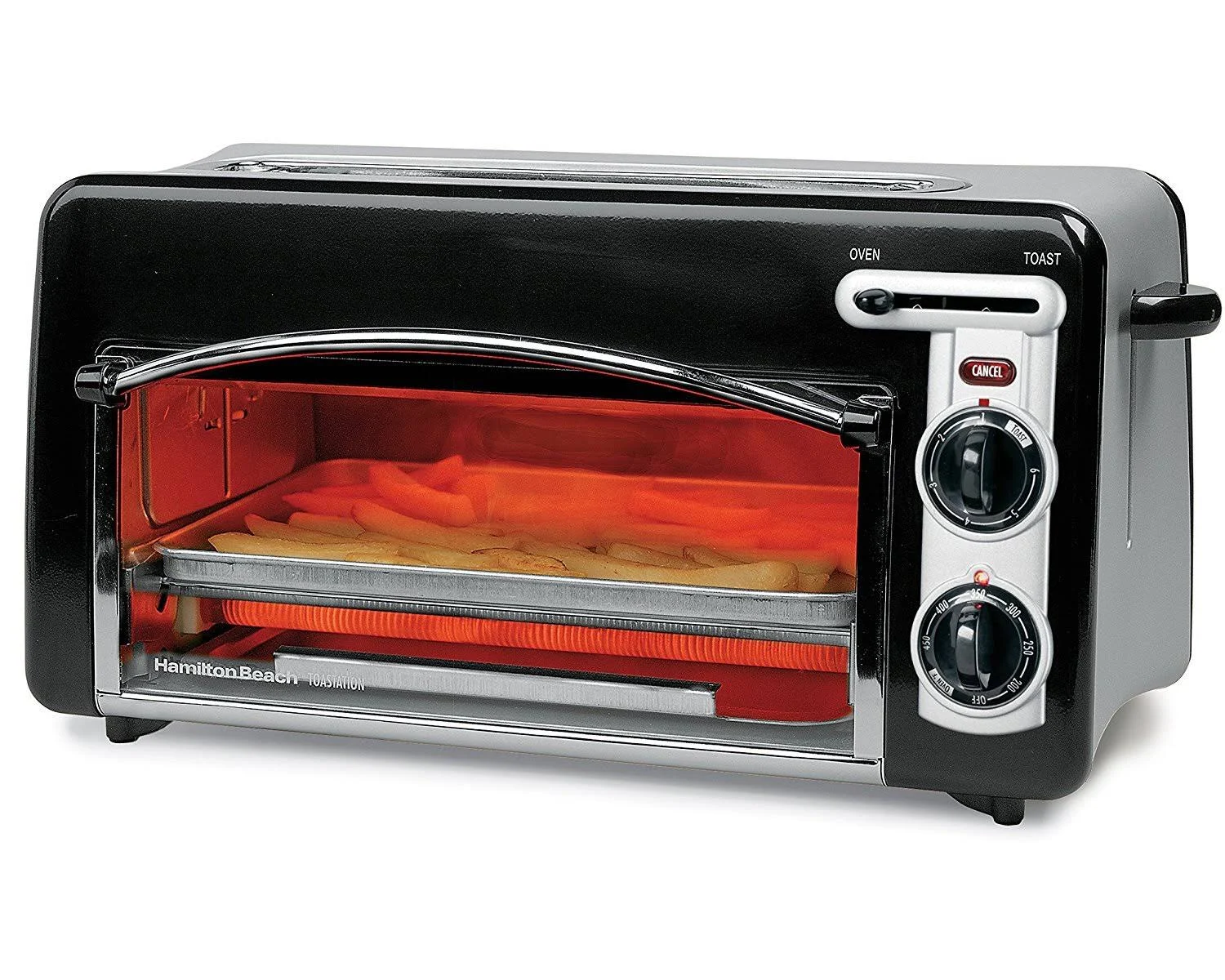 Hamilton Beach Toastation 2-Slice Toaster and Countertop Oven Black 22708 2024 Best Sellers - Image 2