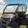 Kemimoto UTV Windshield Compatible with Kawasaki Mule 600 Mule 610XC SE SX Clear Fold Up UTV Full Front Windshield