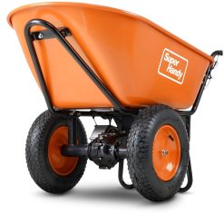 SuperHandy Wheelbarrow Utility Cart Electric 24V DC 330lbs Max Load Barrel Dump Material Debris Hauler (Amazon Exclusive)