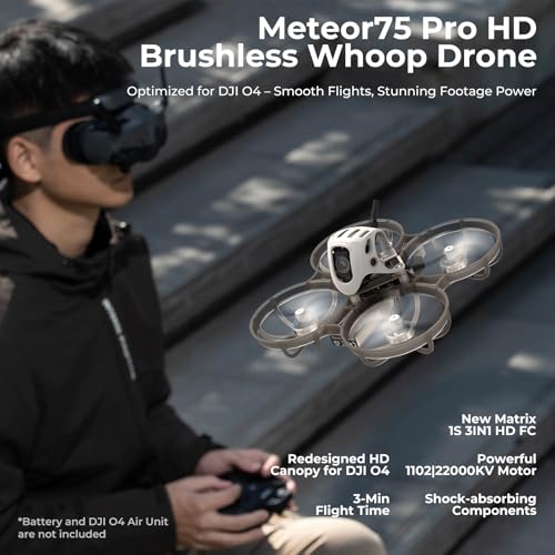 BETAFPV Meteor75 Pro Brushless Whoop Quadcopter with Matrix 1S 3IN1 HD FC, 1102 22000KV Motor, 45mm 3-Blade Prop Compatible for O4 Air Unit for FPV Filmmakers Enthusiasts Flight Indoor Outdoor – PNP - Image 2